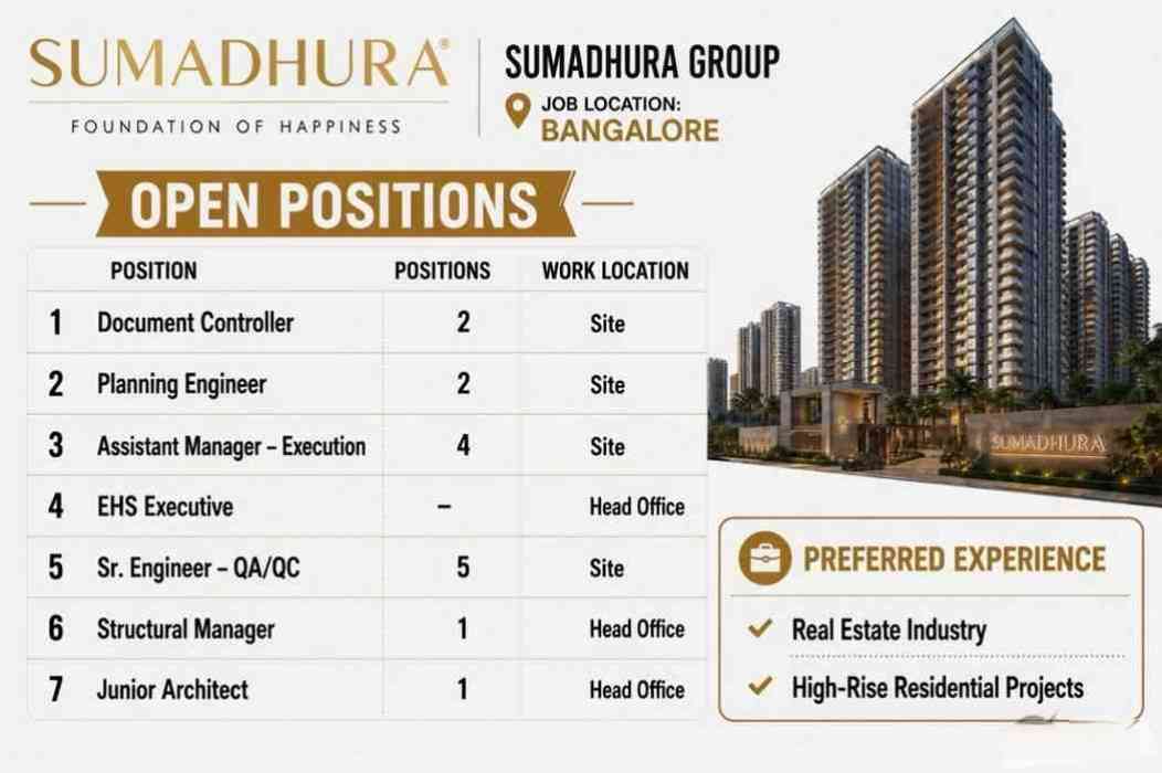 Vishwa Samudra Engineering Pvt Ltd Recruitment 2026 | Latest QA/QC, Planning, Execution & Architect Jobs in Bangalore