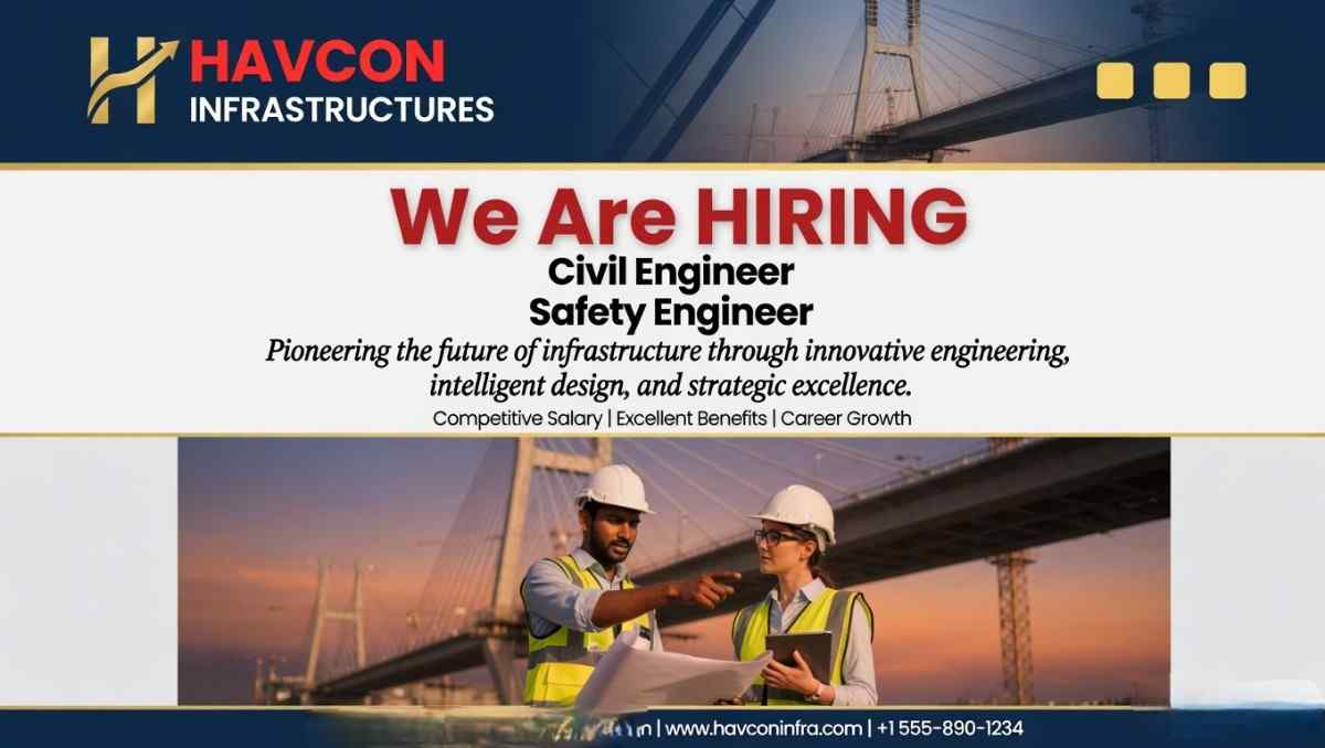 Havcon Infrastructures Recruitment 2026 | Latest Civil Engineer & Safety Engineer Jobs