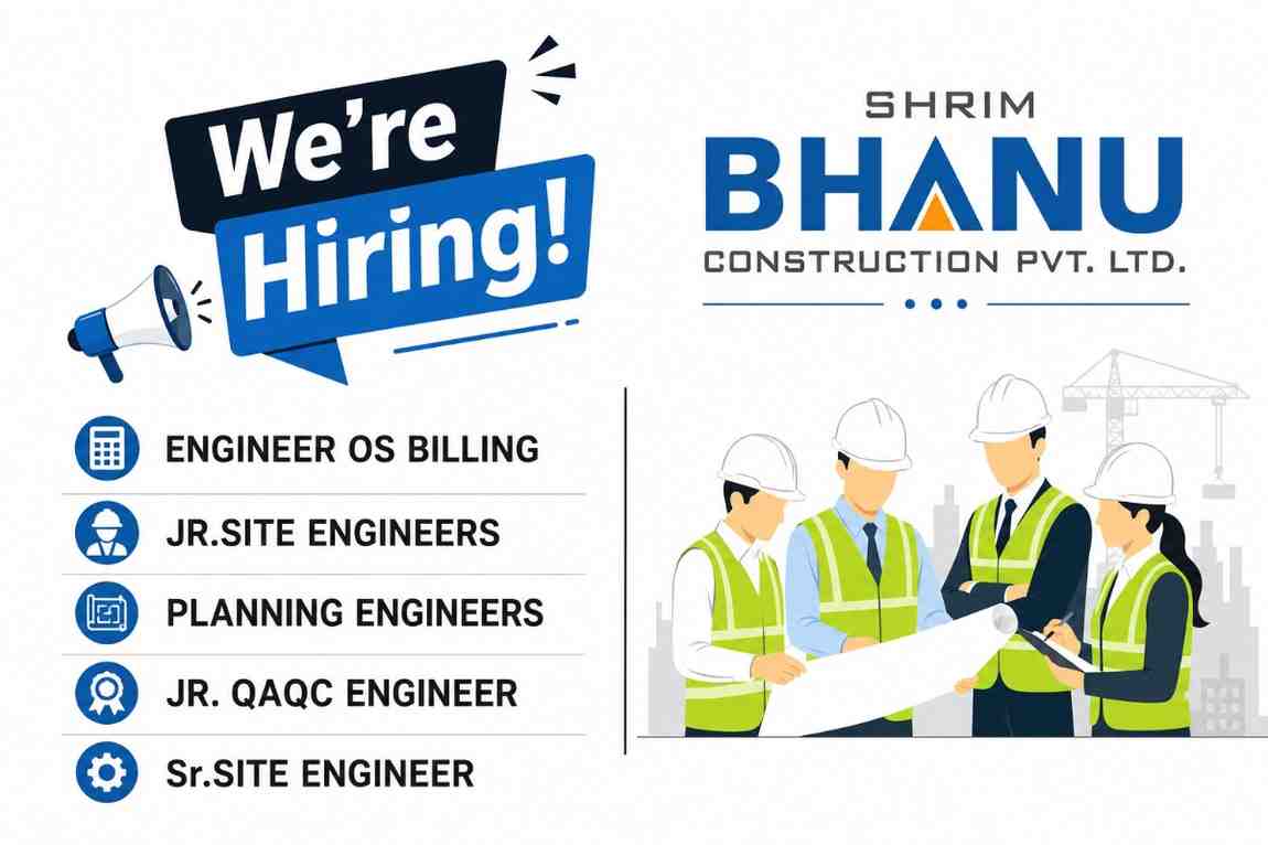 Shrim Bhanu Construction Pvt. Ltd. Hiring 2026 | QS Billing, Site Engineer, Planning & QA/QC Jobs in Mumbai & Navi Mumbai