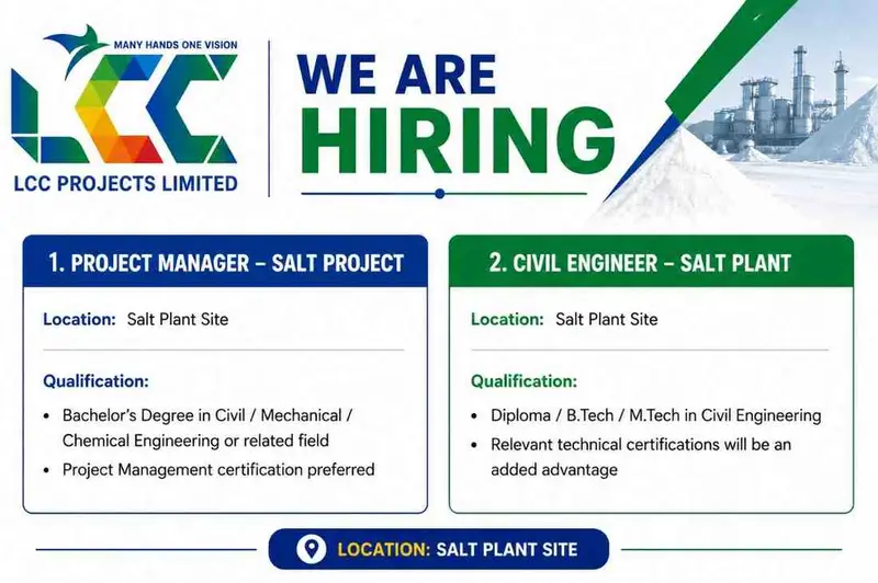 LCC Projects Limited Vacancy | Diploma / B.Tech / M.Tech in Civil Engineering