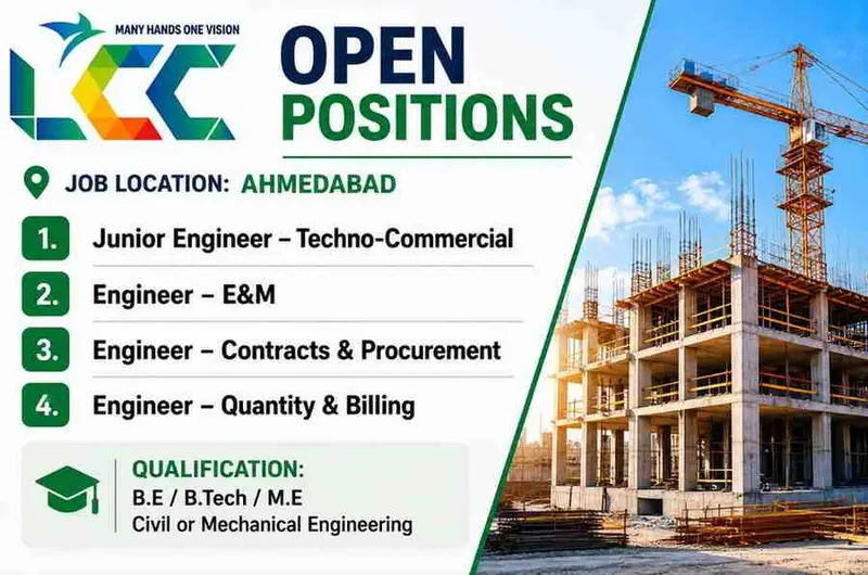 LCC Projects Limited Recruitment 2026 | Engineer, Contracts & Procurement Vacancies in Ahmedabad