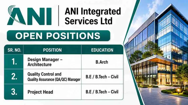 ANI Integrated Services Careers 2026 | Civil & Architecture Jobs for Commercial Projects