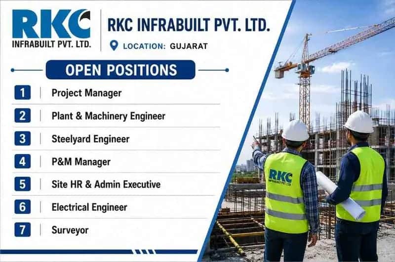 RKC Infrabuilt Pvt Ltd Recruitment | Highways, Bridges, industrial, and Civil Engineering Projects Across India