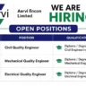 Aarvi Encon Limited Vacancy 2026 | Civil, Mechanical & Electrical Quality Engineer Jobs for Wind Power Projects