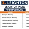 Leighton India Recruitment 2026 | Planning Manager, Deputy Manager, Assistant Manager & Planning Engineer Jobs