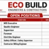 Eco Build Engineers & Contractors Recruitment 2026 | Civil Site Engineer, QA/QC, Safety & Billing Jobs