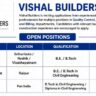 Vishal Builders Recruitment 2026 | QC Engineer, Tender Executive & Billing Engineer Jobs Across India
