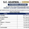 S.C. Agarwal Recruitment 2026 | Project Manager, Engineer, Surveyor, Supervisor & Admin Jobs for Highway & Railway Projects