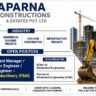 Aparna Constructions Recruitment 2026 | Plant & Machinery (P&M) Engineer Jobs | Mechanical Engineering Careers