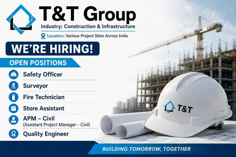 T&T Group Recruitment 2026 | Safety Officer, Surveyor, Civil & Quality Engineer Jobs