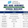 Vishal Builders New Vacancy 2026 | Government Building Construction Jobs | Civil Engineer, Billing & HVAC Vacancies