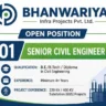Bhanwariya Infra Projects Vacancy 2026 | Senior Civil Engineer Jobs | 400 KV Substation Project
