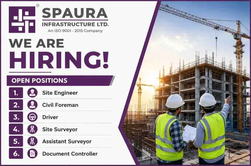 Johns Systems LLP Recruitment 2026 | Walk-In Interview for Quantity Surveyor & Site QS Professionals 2 Spaura Infrastructure Recruitment 2026 | Site Engineer, Civil Foreman, Surveyor & Driver Jobs in Dubai
