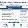 L&T Heavy Civil Infrastructure Recruitment 2026: Manager, EHS, Formwork In-Charge & 3D Civil Draughtsman Jobs