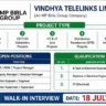 Vindhya Telelinks Walk-In Interview 2026: Project Manager, Engineer & Supervisor Jobs for RDSS Power Projects