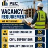 PEC Constructions Jobs 2026 | Senior Civil Engineer, Civil Supervisor & Quality Engineer Vacancies