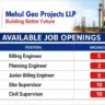 Mehul Geo Projects LLP Recruitment 2026 | Billing Engineer, Planning Engineer & Site Supervisor Jobs