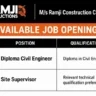 Ramji Construction Company Recruitment 2026 | Diploma Civil Engineer & Site Supervisor Jobs | Railway Projects MP