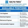 Kalpataru Projects International Limited (KPIL) Recruitment 2026 | Civil, Electrical, Mechanical & Instrumentation Engineer Jobs | GCC Countries