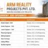 ARM Reality Projects Pvt. Ltd. Recruitment 2026 | Project Head, Civil Engineer, Planning, Billing & Safety Officer Jobs | Pune