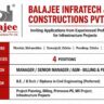 Balajee Infratech & Constructions Recruitment 2026 | Billing & Planning Manager Jobs | Mumbai, Odisha & Gujarat