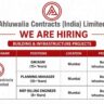 Ahluwalia Contracts Recruitment 2026 | Tender, Planning Manager & MEP Billing Engineer Jobs in Mumbai