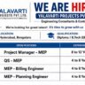 Yalavarti Projects Vacancy 2026 | Project Manager, QS, Billing & Planning Engineer (MEP) Jobs