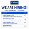 Colliers Recruitment 2026: Project Manager & Planning Manager Jobs in Hyderabad | Mivan, Hotels & Industrial Projects