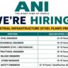 ANI Integrated Services Recruitment 2026: Civil, Mechanical, QA/QC, Safety & Billing Engineer Jobs for Steel Plant Project