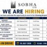 SOBHA Ltd Recruitment 2026: Walk-In Drive for Civil Engineer, Project Head, QA/QC & Electrical Engineer Jobs in Bengaluru