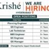Krishe Recruitment 2026: Planning Engineer, QS Engineer, QC Engineer & BBS Engineer Jobs in Hyderabad