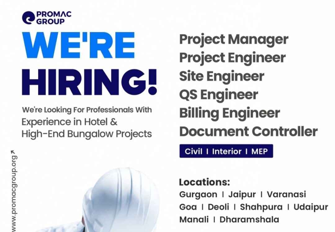 PROMAC Group Recruitment 2026: Project Manager, Site Engineer, QS & Billing Engineer Jobs