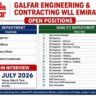 Galfar Engineering Walk-In Interview 2026: Hiring HSE, QA/QC Engineers, Inspectors & Safety Professionals for Abu Dhabi Oil & Gas EPC Projects