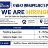 Riviera Infraprojects Recruitment 2026: Finishing Supervisor & Concrete Supervisor Jobs