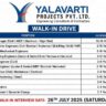 Yalavarti Projects Walk-In Drive 2026 | Civil, MEP, Electrical, Mechanical & QS Engineer Jobs in Hyderabad