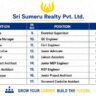 Sri Sumeru Realty Pvt. Ltd. Recruitment 2026 | Civil Engineer, Architect, MEP, QS, CRM, Sales & Real Estate Jobs