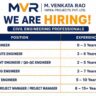 MVR Infra Projects Recruitment 2026 | Site Engineer, Planning Engineer & Project Manager Jobs | Hyderabad & South India