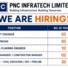 PNC Infratech Recruitment 2026 | Railway & JJM Water Project Jobs | Contract Engineer, Billing Engineer & Civil Engineer