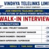 Vindhya Telelinks Limited Recruitment 2026 | RDSS Power Distribution Project Jobs | Walk-In Interview