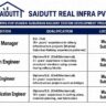 Saidutt Real Infra Pvt Ltd Recruitment 2026 | Project Manager, Erection Engineer & Senior Engineer Jobs | Mumbai Railway Projects