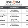 Ashoka Buildcon Limited Recruitment 2026 | Senior Lab Technician, QA/QC Engineer, Planning & Billing Engineer & Construction Manager Jobs