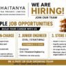 Chaitanya Infra Private Limited Recruitment 2026 | Junior Engineer, Store In-Charge & Store Helper Jobs