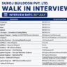 Suroj Buildcon Pvt Ltd Recruitment | HSC, ITI, Diploma, BE and Degree