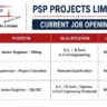 PSP Projects Limited Recruitment 2026 | Billing, QA/QC & Project Execution Jobs in Mumbai
