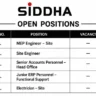 Siddha Group Recruitment 2026 – MEP Engineer, Site Engineer, Accounts, ERP & Electrician Jobs