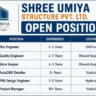 Shree Umiya Structure Recruitment 2026 – Site Engineer, PEB Design Engineer, AutoCAD Detailer & Project Manager Jobs