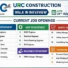 URC Construction Recruitment 2026 – Mega Walk-In Interview for Civil, MEP, Safety & Formwork Jobs