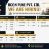 RCON Pune Jobs 2026 – Civil, Safety, Quality, Billing & Store Vacancies