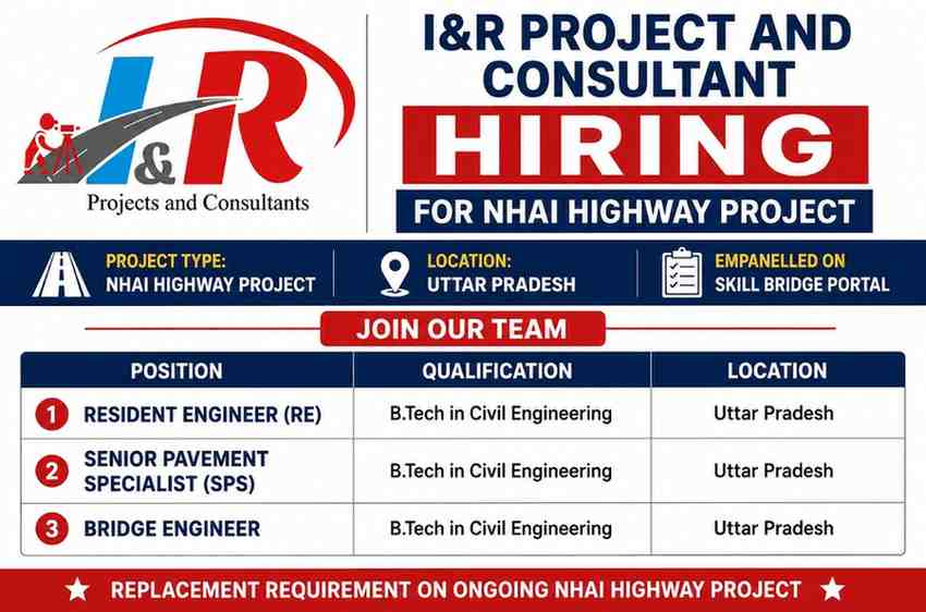 I&R Project and Consultant Recruitment 2026 | NHAI Highway Project Jobs in Uttar Pradesh