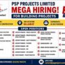 PSP Projects Limited Recruitment 2026 | 200+ Vacancies for Ongoing Building Projects in Gujarat